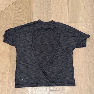 Lululemon dark heather gray Open-Back Athletic Top